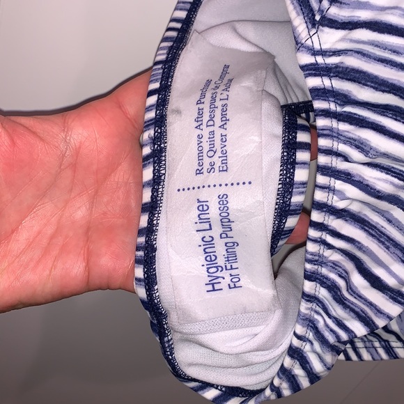 NWT Time & Tru Ocean Stripe One Piece Swimsuit - Picture 10 of 13